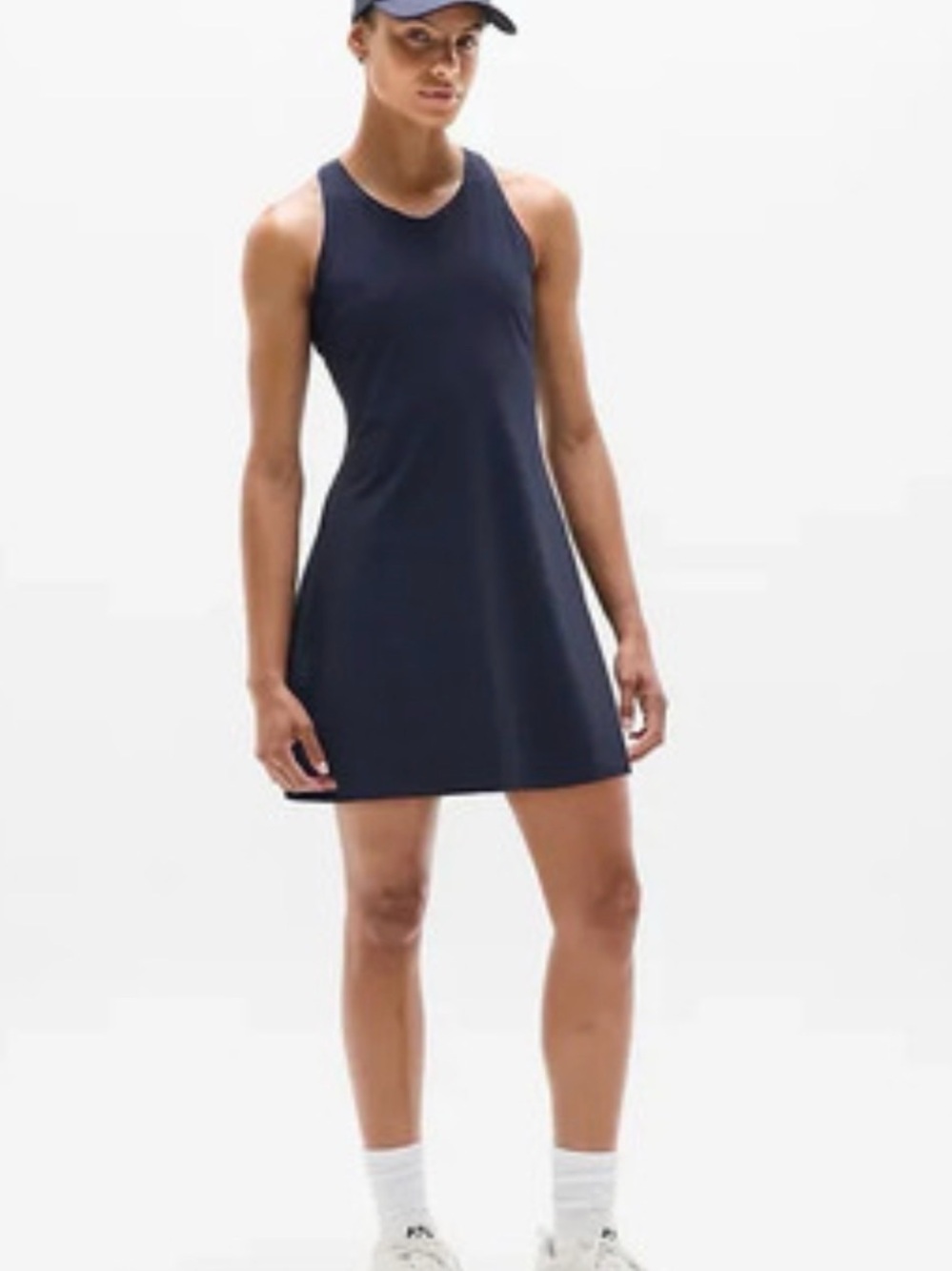 Athleta Match Point Skort Dress Navy White Size Medium